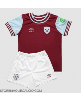 West Ham United Maglia Gara Casa Repliche 2024-25 Bambino Maniche Corte